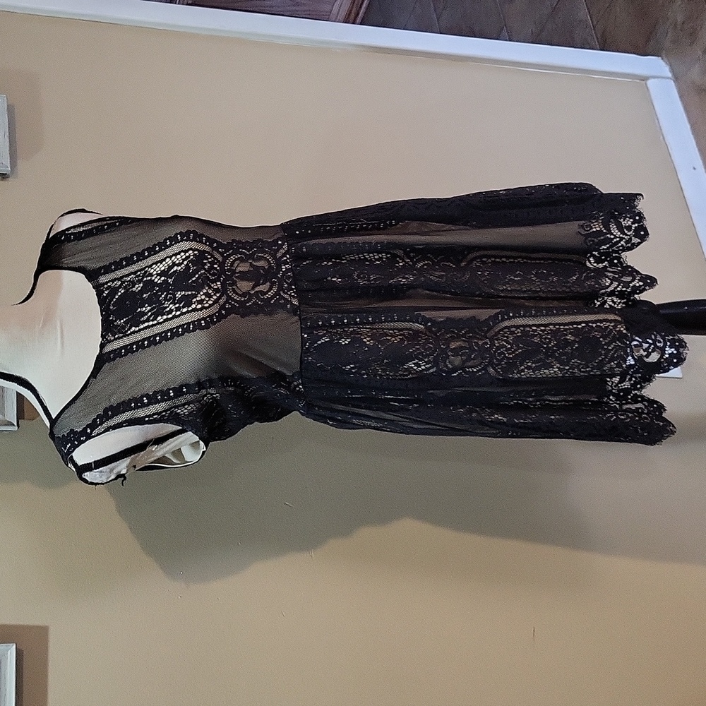Blu Pepper Black Lace Detail Dress - Picture 3 of 13